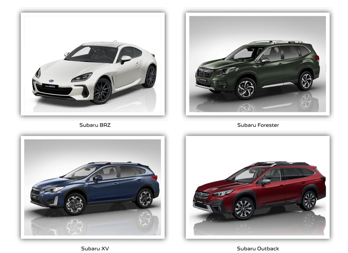Subaru Modelle: Forester, XV, BRZ, Outback